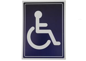 PLACA DEFICIENTE FISICO (SIMBOLO) 15X20