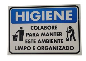 PLACA HIGIENE AMBIENTE LIMPO E ORGANIZADO