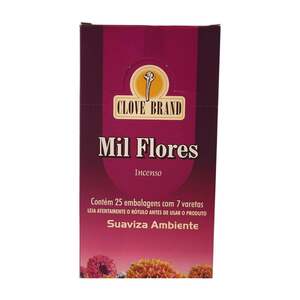 INCENSO MIL FLORES CX 25 PCT 7 VAR. P/ PCT LOTE BRZ100