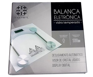 BALANÇA CORPORAL DIGITAL VIDRO 28,0 CM X 28,0 CM 2,02 CM