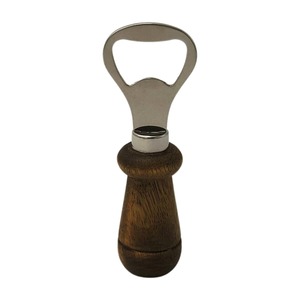 ABRIDOR DE GARRAFA 11CM  COM CABO DE MADEIRA