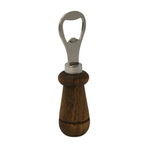 ABRIDOR DE GARRAFA 11CM  COM CABO DE MADEIRA