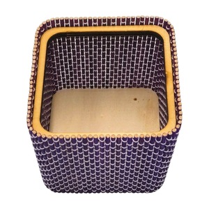 POTE QUADRADO DE BAMBU C/TAMPA 9CM X 9CM X 9CM 20486