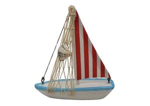 ENFEITE DE MADEIRA BARCO 12,5X5X15 CM 19817