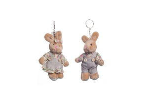 CHAVEIRO COELHO E COELHA 10CM AX13557