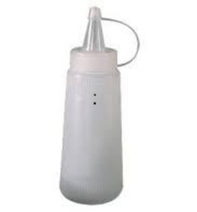 BISNAGA BRANCA COM TAMPA TRASPARENTE 200ML
