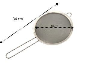 PENEIRA DE ACO INOX 18CM