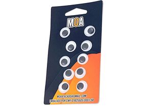 OLHOS MOVEIS DE 15MM C/ 10 UNIDAES