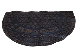 TAPETE PORTA ENTRADA ARREDONDADO PLASTICO PVC 38X58CM