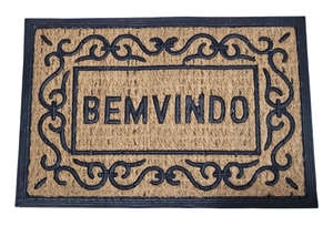 TAPETE BEM VINDO BORRACHA E FIBRA DE COCO 40 CM X 60
