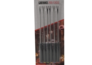 KIT 6 PCS GARF. FONDUE ACO INOX E PLAST. PP 23,9X1,4X1,4 CM