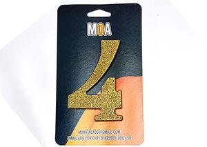 NUMERO COL. PVC DOURADO 4