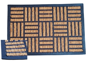 TAPETE QUADRADOS BORRACHA E FIBRA DE COCO 40X60CM