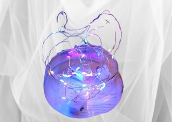 FIO DE FADA COLORIDO LUZ DECORATIVA LED BOTAO 3 M