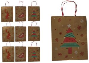 SACOLA PARA PRESENTE 12 UN 32 CM X 26 CM X 12 CM 20725