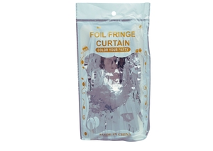 CORTINA DE FESTA 1X2 METROS COR PRATA  20022