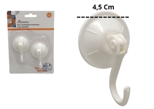 GANCHO VENTOSA KIT COM 2 PECAS  4,5 CM 13776