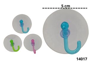 GANCHO VENTOSA 5 CM 3 PECAS 14017