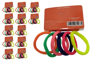 KIT ELASTICO DE CABELO 4,5 CM 72 UNIDADES COLORIDOS 20004