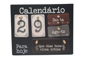 CALENDARIO INTERATIVO MDF 24CM X 24CM X 0,6CM