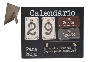 CALENDARIO INTERATIVO MDF 24CM X 24CM X 0,6CM