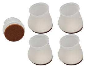 PROTETOR DE PÉ DE CADEIRA PLASTICO TPE 4 CM X 3,5 CM X 3 CM