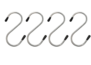 GANCHO S KIT 4 PCS ACO INOX 9 CM X 4 CM X 0,35 CM