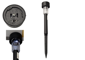 LUMINARIA SOLAR PARA JARDIM TIPO ESPETO 29,5 CM X 4,5 CM