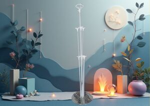 SUPORTE DE BALOES 72CM COM 7 HASTES