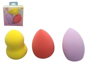 ESPONJA MAQUIAGEM GOTA 3 UNIDADES DE 6 CENTIMETROS