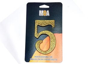 NUMERO COL. PVC DOURADO 5