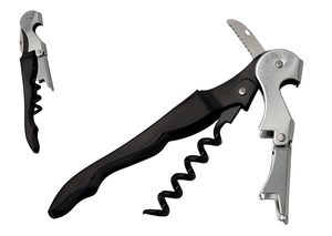 KIT 6 ABRIDOR DE GARRAFAS E SACA-ROLHAS DE DOIS ESTÁGIOS