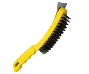 ESCOVA DE AÇO E RASPADORA DE AÇO E PLASTICO 27X4,5X3,5CM