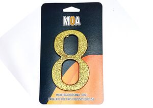 NUMERO COL. PVC DOURADO 8