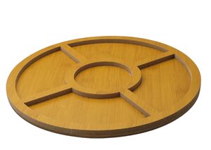 PETISQUEIRA REDONDA 5 DIVISORIAS MDF 29 CM X 29 CM X 1,3 CM