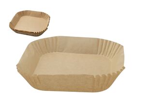 KIT 50 PCS FORMAS QUADRADA FRITADEIRA ELETRICA PAPEL 16 CM