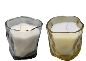 KIT 2VELAS AROMATICAS CERA, PARAF. , MICROCRISTALINA, VIDRO