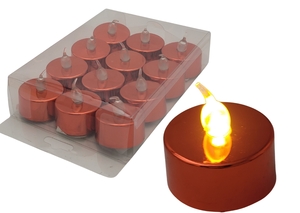 DISPLAY COM 12 VELA LED PLASTICO VERM. 3,8 CM X 1,8 CM 15473