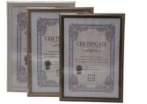 PORTA CERTIFICADO MOLDURA PLÁSTICA  FRENTE EM VIDRO 20822