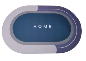 TAPETE SUPER ABSORVENTE OVAL 58 X 38 CM CORES SORTIDAS 20796