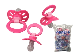 CHUPETA PEP.SILIC.DECO.BIC.RED.C/25