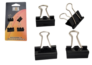 CLIPS 25MM PRENDEDOR DE DOCUMENTOS PRETO 4 UNIDADES