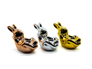 DECORAÇÃO PASCOA COELHO DE CERAMICA 7X5X10CM 19742