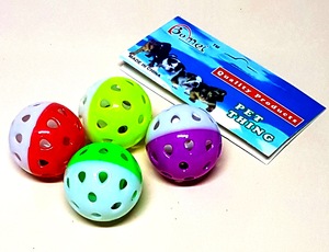 BOLA COM SINO PET 3,8X CM 4 PCS AX15585