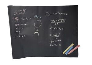 PAPEL DE PAREDE LOUSA QUADRO NEGRO 5 GIZES 200X45X0,18CM