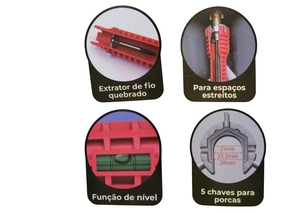 CHAVE HIDRAULICA MULTIFUNCIONAL PLASTICO E ALUMINIO 25CM X 5