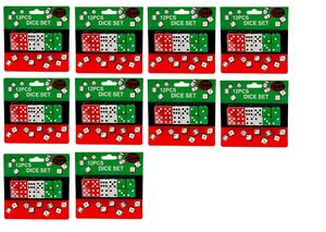 KIT 10 DADOS COLORIDO COM 12 UNIDADES