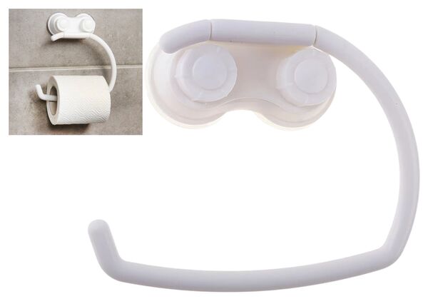 PORTA PAPEL DE PLASTICO 17 CM X 14 CM COM 2 VENTOSA 20850