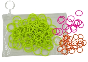 ELASTICO CAB LARANJA/VERDE/ROSA 2CM C/100 UNIDADES 20007