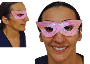 MASCARA DE PLASTICO COM GLITER 22X6.5CM 16602
